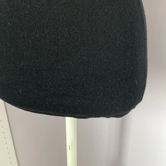 Nanette lepore black 100% merino short sleeve sweater beading trim size small - Picture 4 of 9